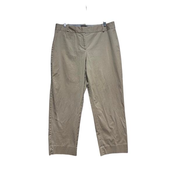 Talbots Pants - Talbots Curvy Khaki Tan Crop Ankle Pants Size 10 Straight Leg Chino Work Trouser